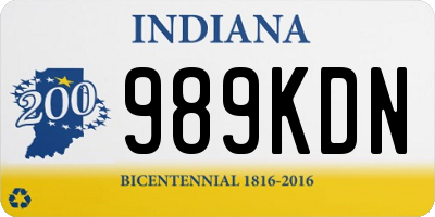 IN license plate 989KDN