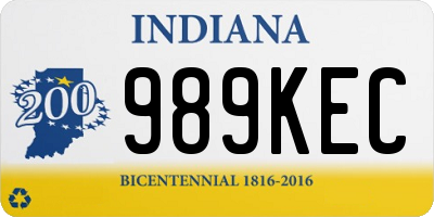 IN license plate 989KEC