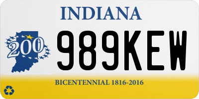 IN license plate 989KEW