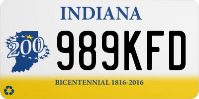 IN license plate 989KFD