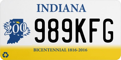 IN license plate 989KFG