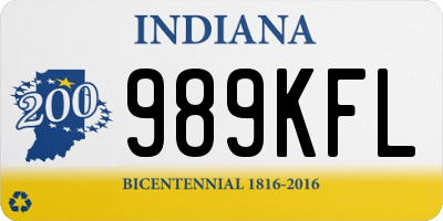 IN license plate 989KFL