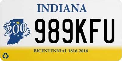 IN license plate 989KFU