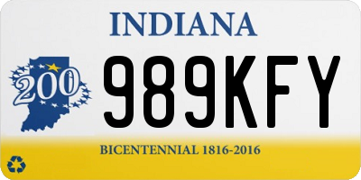 IN license plate 989KFY