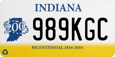 IN license plate 989KGC