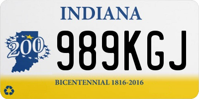 IN license plate 989KGJ