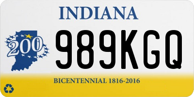 IN license plate 989KGQ