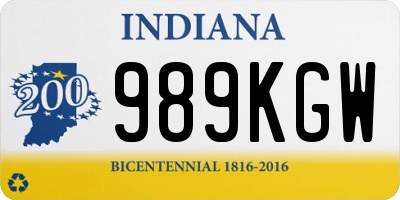 IN license plate 989KGW