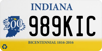 IN license plate 989KIC
