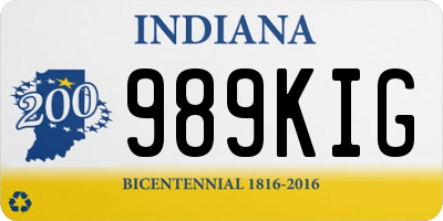 IN license plate 989KIG