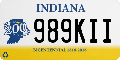 IN license plate 989KII