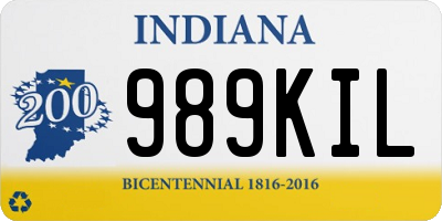 IN license plate 989KIL