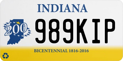 IN license plate 989KIP