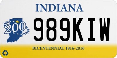 IN license plate 989KIW