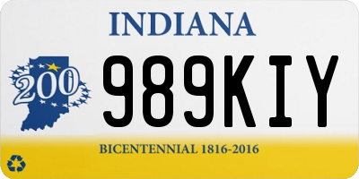 IN license plate 989KIY
