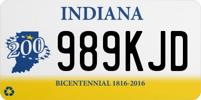 IN license plate 989KJD