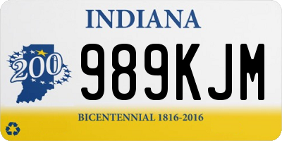 IN license plate 989KJM