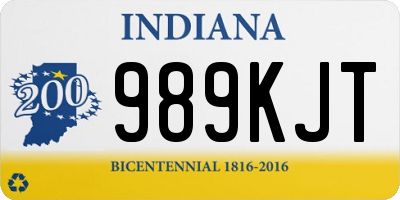 IN license plate 989KJT