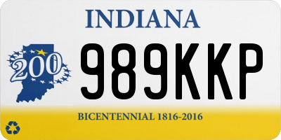 IN license plate 989KKP