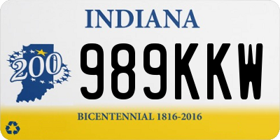 IN license plate 989KKW