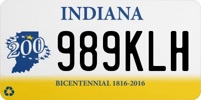 IN license plate 989KLH