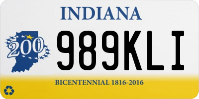 IN license plate 989KLI