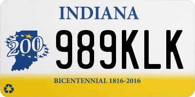 IN license plate 989KLK