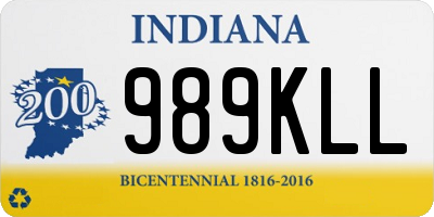 IN license plate 989KLL