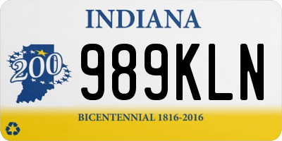 IN license plate 989KLN