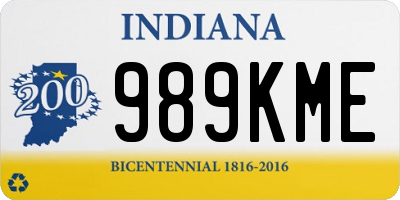 IN license plate 989KME