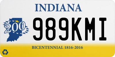 IN license plate 989KMI