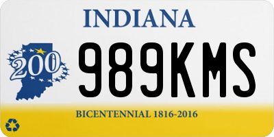 IN license plate 989KMS