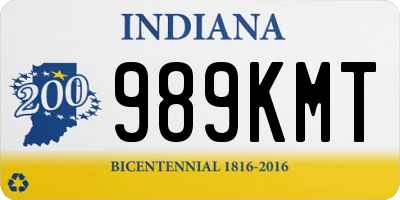 IN license plate 989KMT