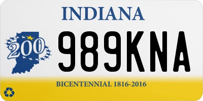 IN license plate 989KNA