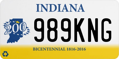 IN license plate 989KNG