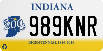 IN license plate 989KNR