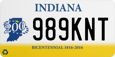 IN license plate 989KNT