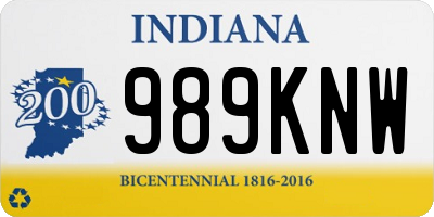 IN license plate 989KNW