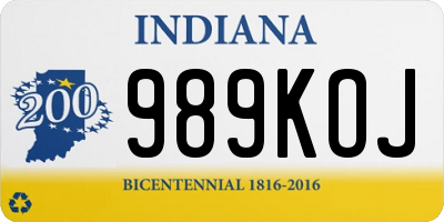 IN license plate 989KOJ