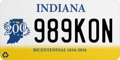 IN license plate 989KON