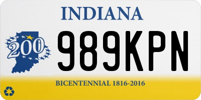 IN license plate 989KPN