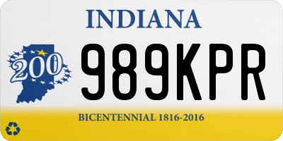 IN license plate 989KPR