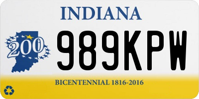 IN license plate 989KPW
