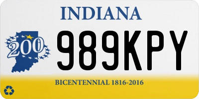 IN license plate 989KPY