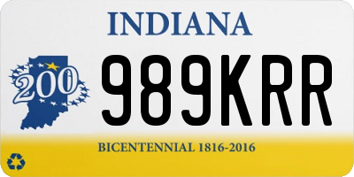 IN license plate 989KRR