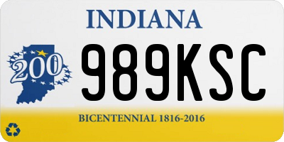 IN license plate 989KSC