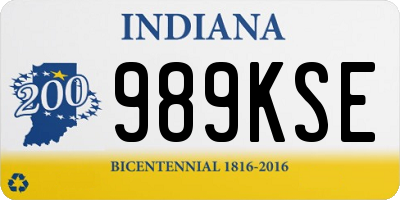 IN license plate 989KSE