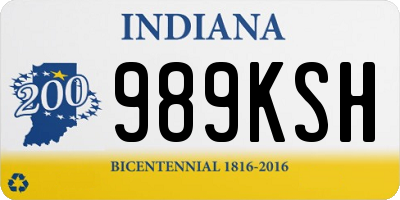 IN license plate 989KSH