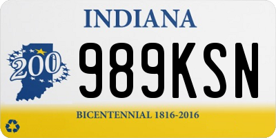 IN license plate 989KSN