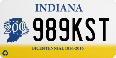 IN license plate 989KST